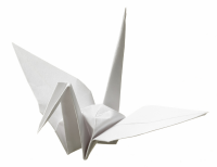 Origami di un cigno bianco