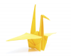 Origami di un cigno giallo